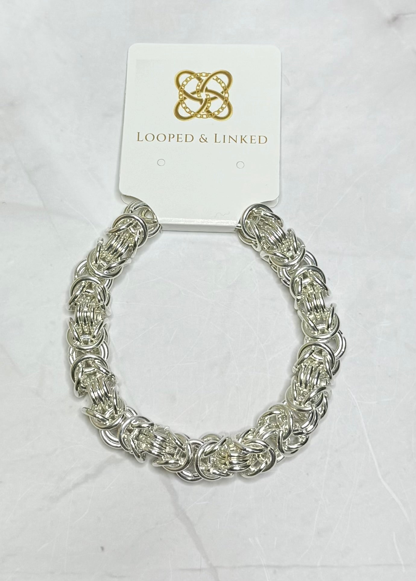 Silver Byzantine Weave Bracelet