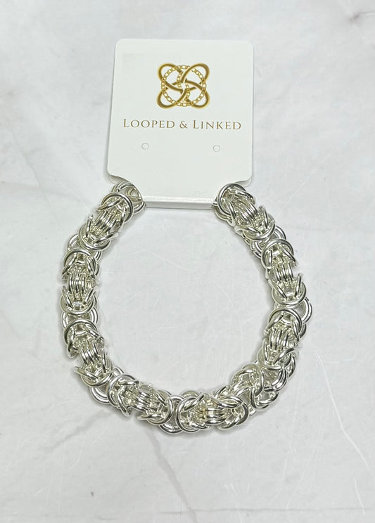 Silver Byzantine Weave Bracelet